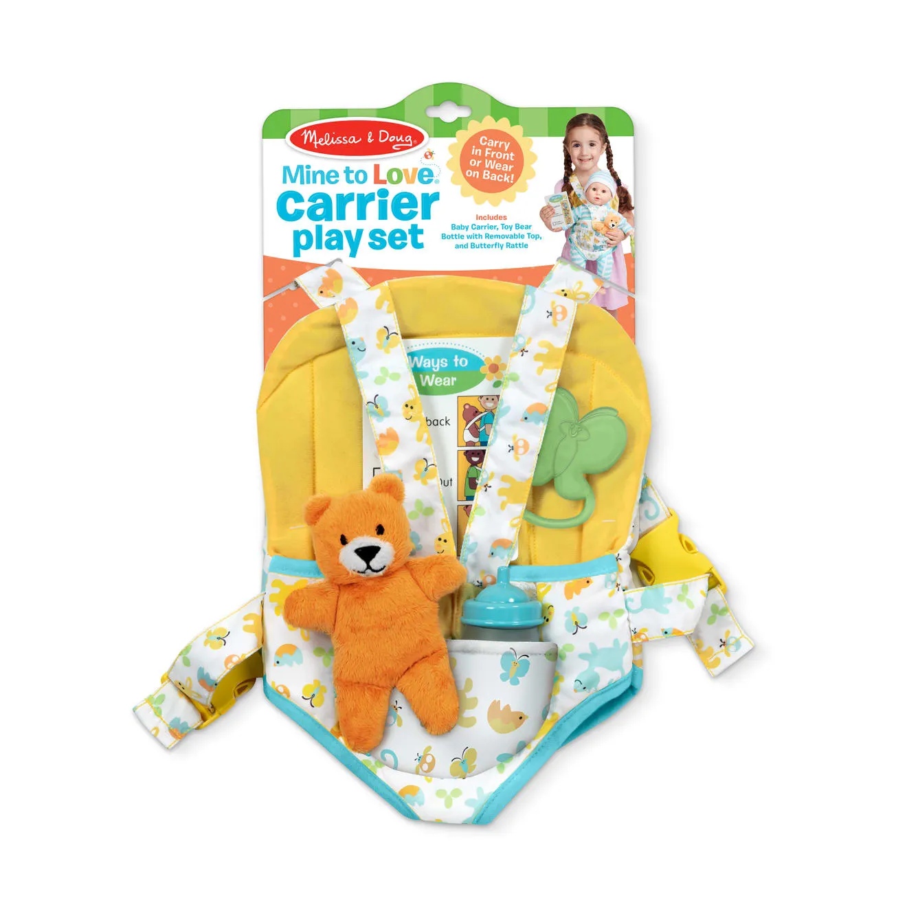 Melissa & Doug Mine to Love Puppentrage Trage-Set