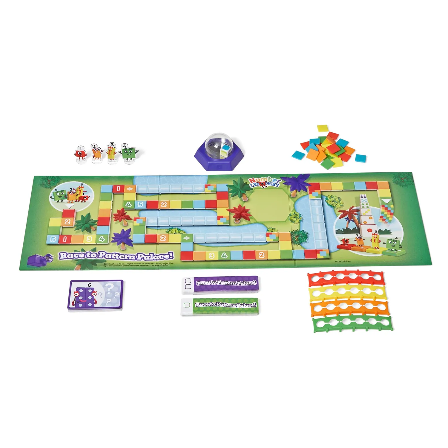 Learning Resources Numberblocks Wettlauf zum Musterpalast Brettspiel 91-teilig