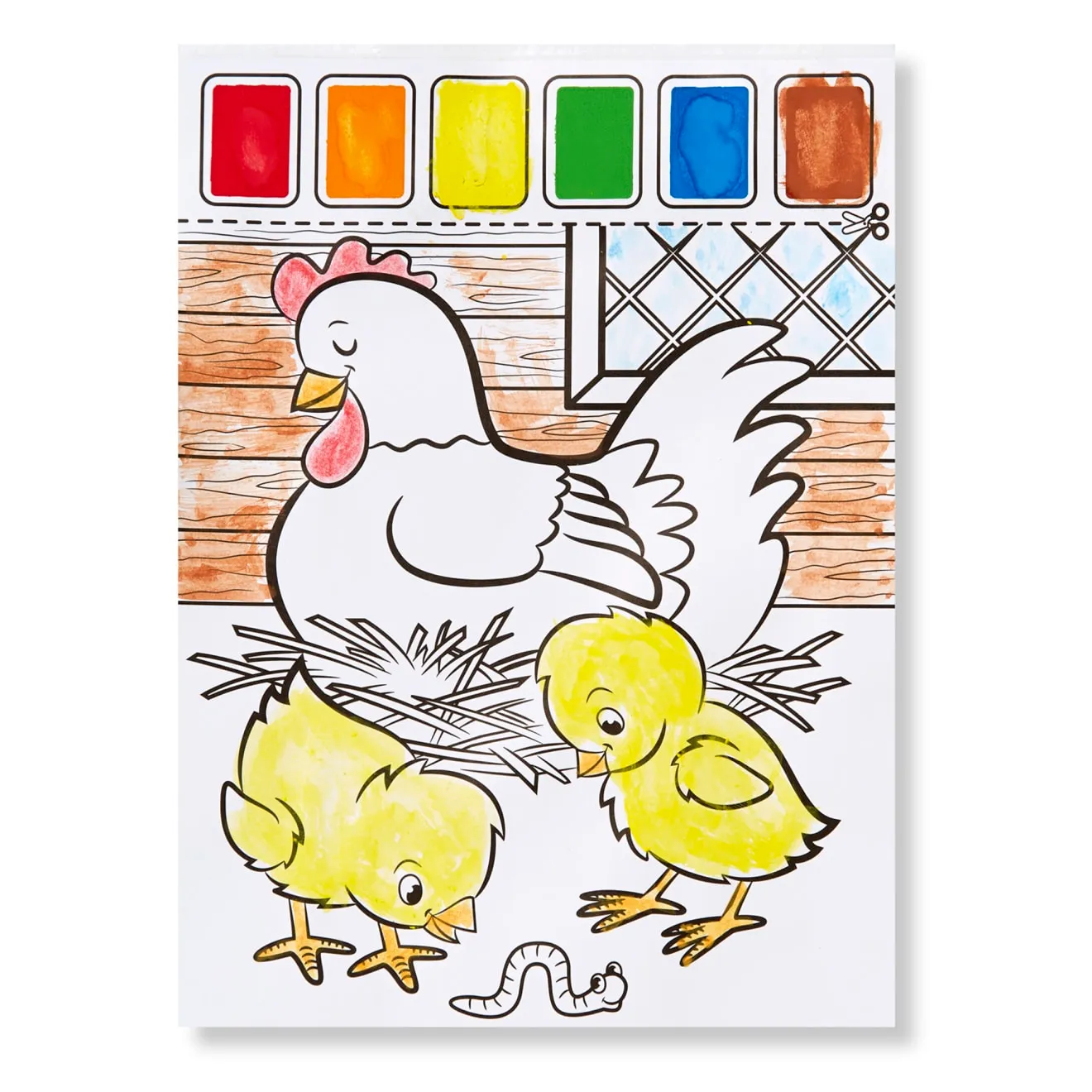 Melissa & Doug Farm Animals Malblock mit Wasser 20 Seiten