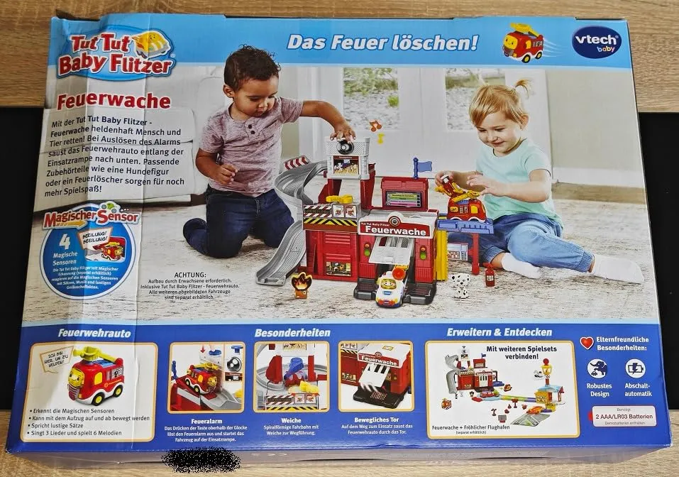 VTech Tut Tut Baby Flitzer Feuerwache Spielset mit Auto