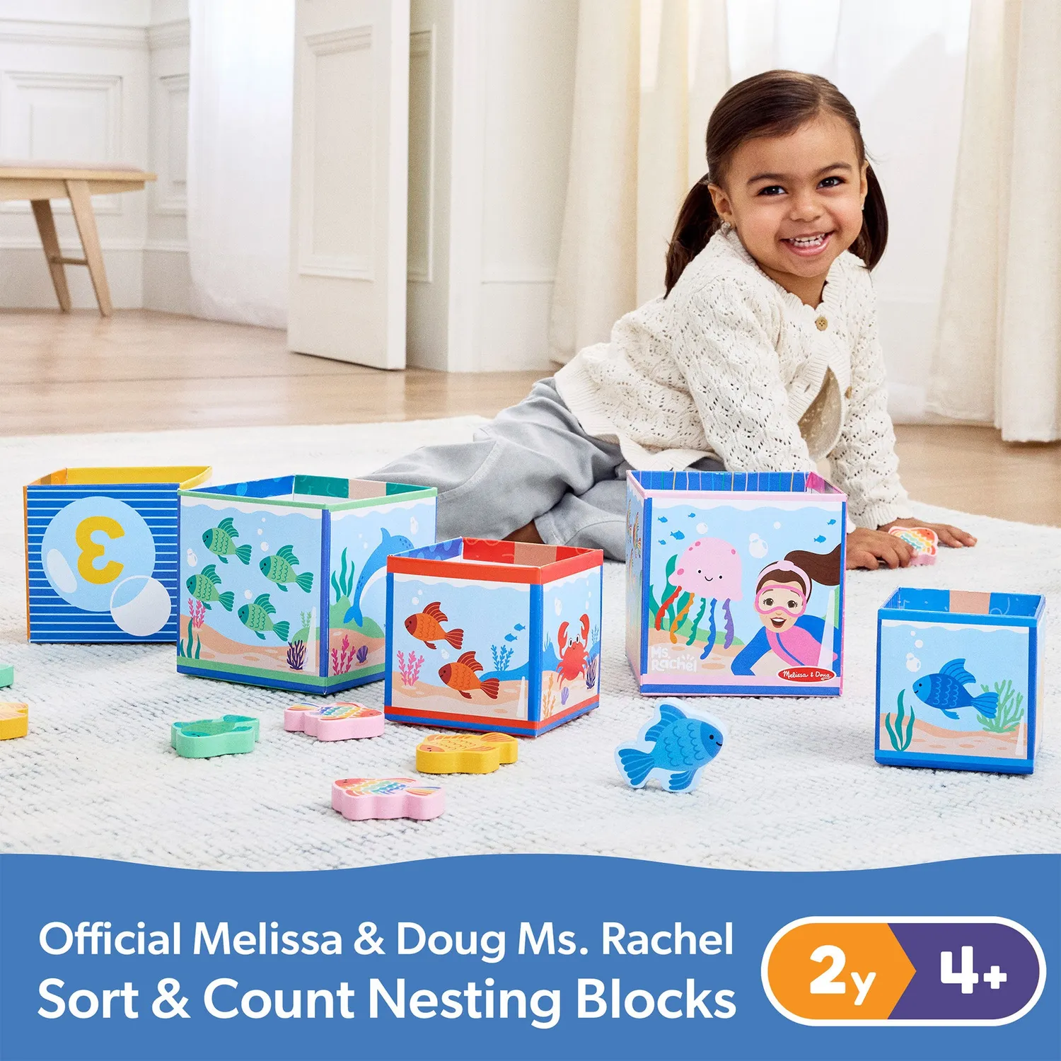 Melissa & Doug Ms. Rachel Stapelwürfel Zählspiel ab 2J