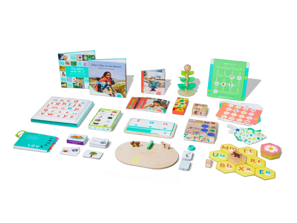 Lovevery Lesefähigkeiten-Set Teil 1 Leselernspiel Laute