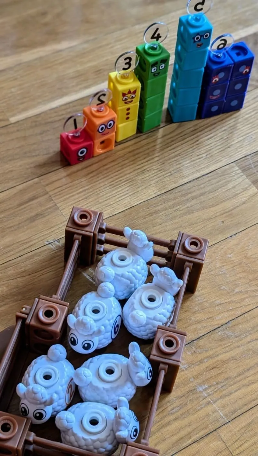 Learning Resources MathLink Numberblocks Bauernhof Schafe 53-tlg.