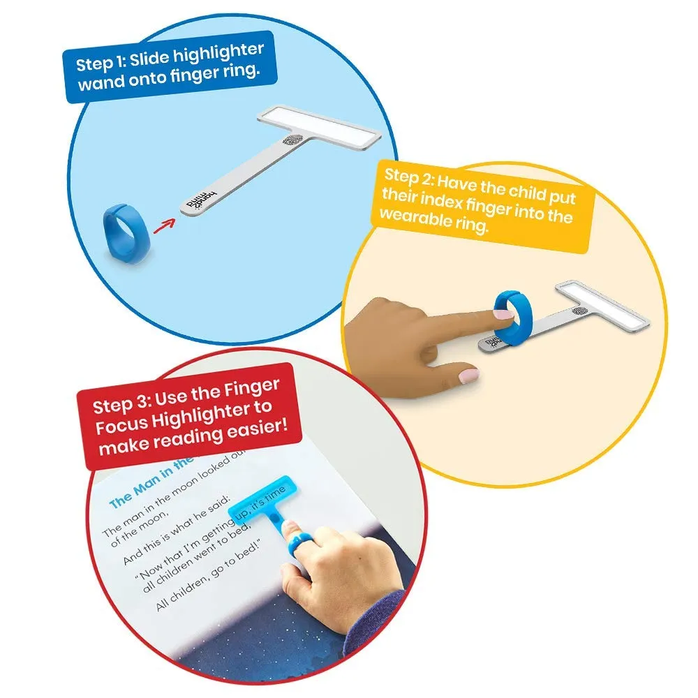 Learning Resources FingerFocus Highlighter Lesehilfe Gruppensatz