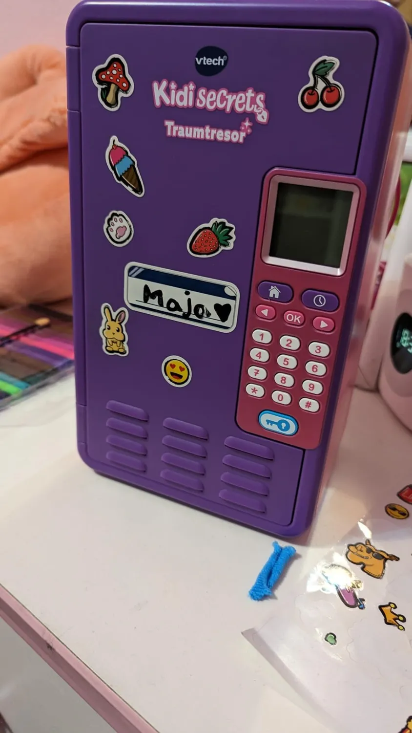 VTech KidiSecrets Traumtresor Kindersafe Lila-Schwarz mit Code