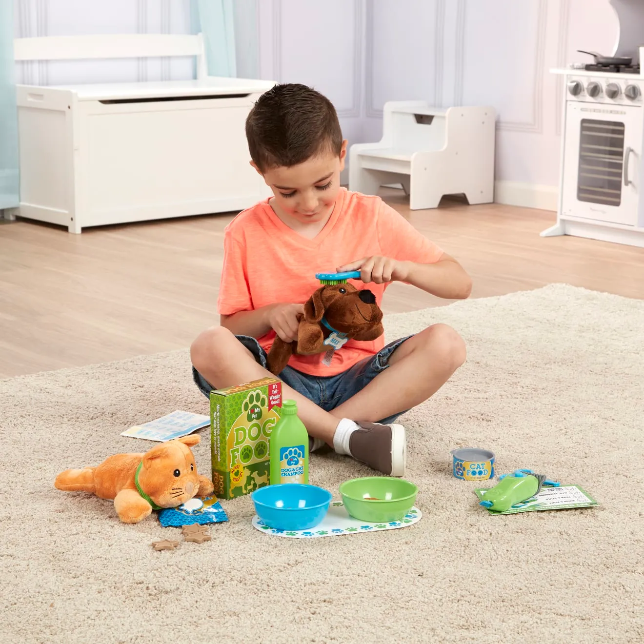 Melissa & Doug Pet Care Tierpflege-Set 24-teilig Plüsch