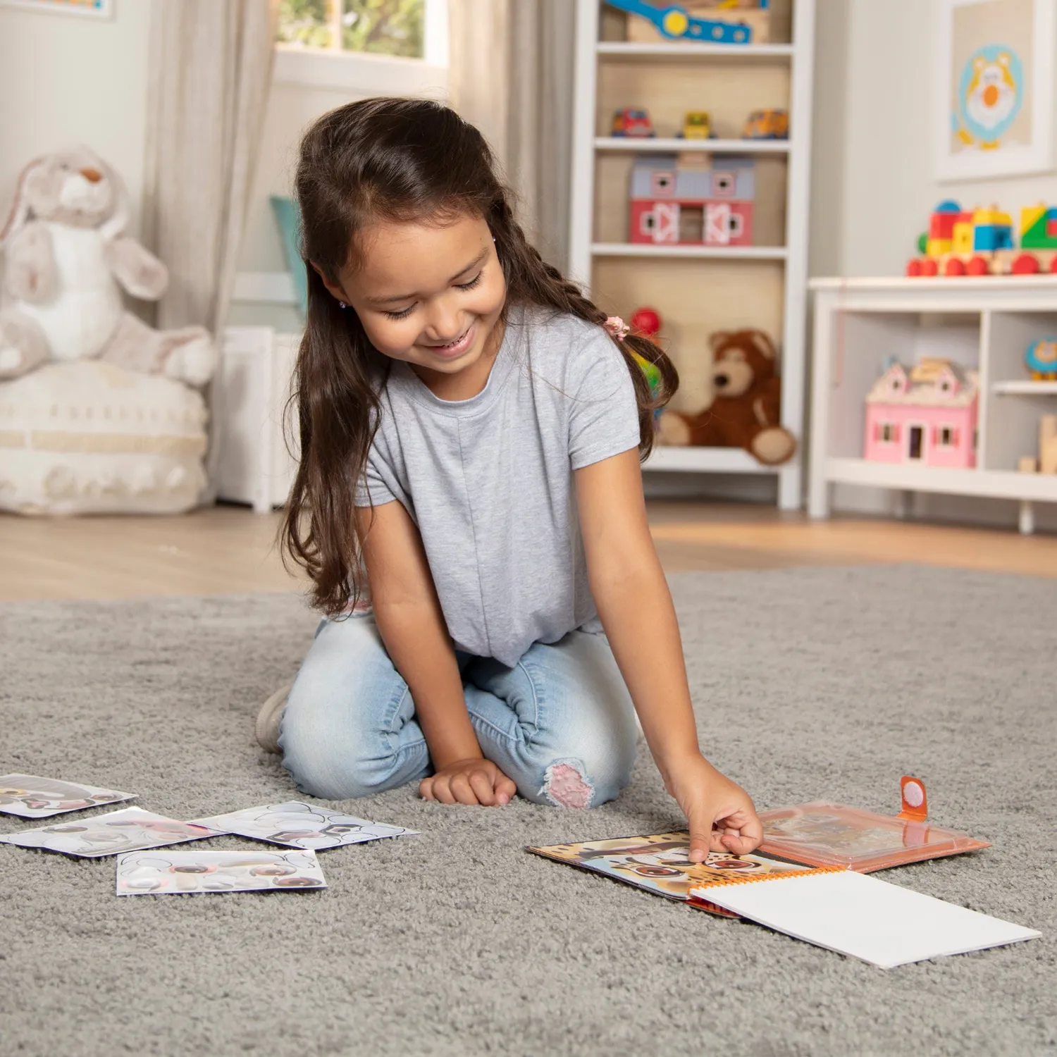 Melissa & Doug Make-a-Face Stickerblöcke 3er-Set Tiere