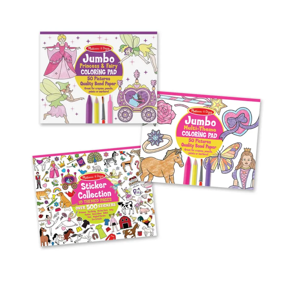 Melissa & Doug Princess Fairy Malblock Sticker Set 3-teilig