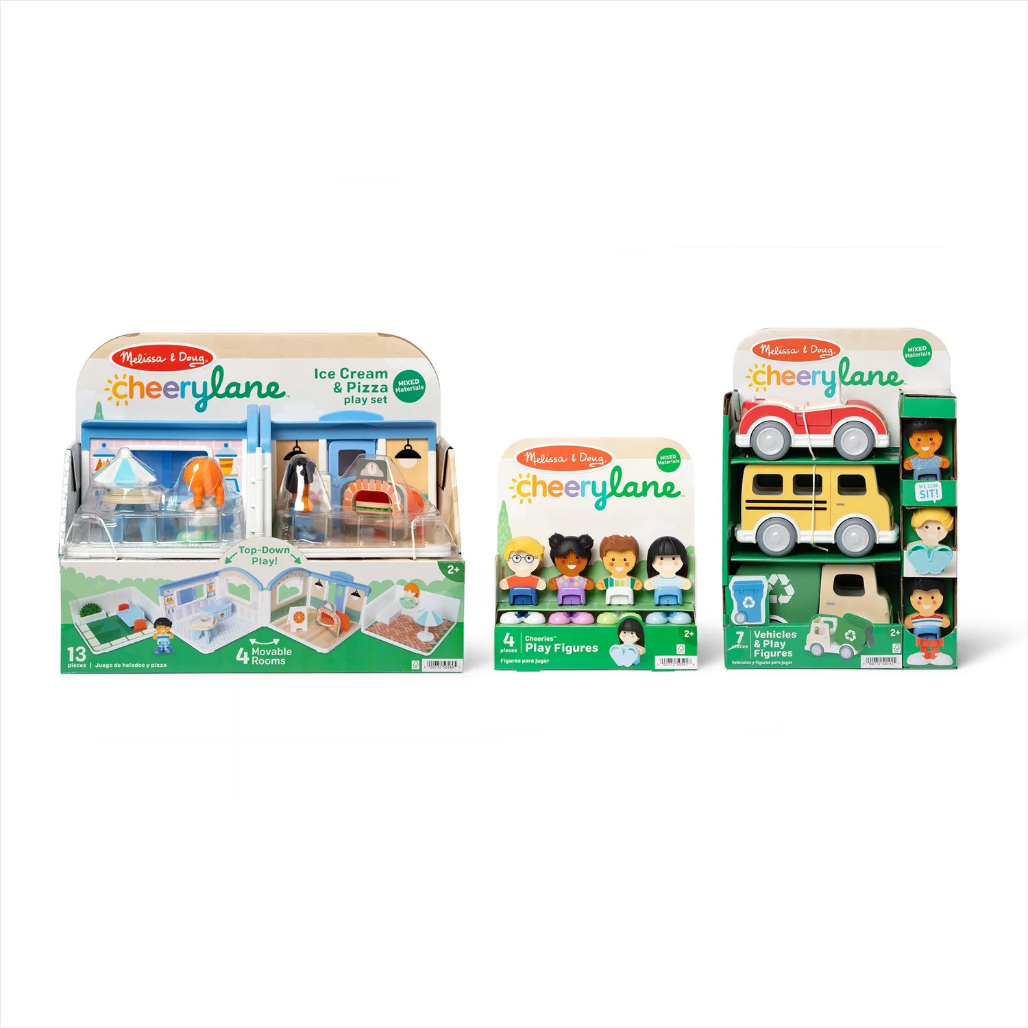 Melissa & Doug Cheery Lane Bustling Town Bundle Spielstadt Holz