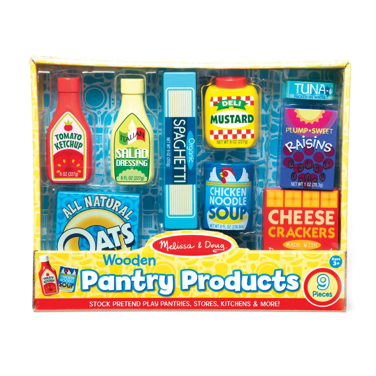 Melissa & Doug Pantry Lebensmittel Holzspielessen 9-teilig