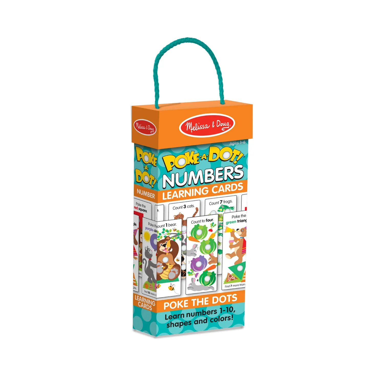 Melissa & Doug Poke-A-Dot Jumbo Zahlen-Lernkarten 13er-Set Klick