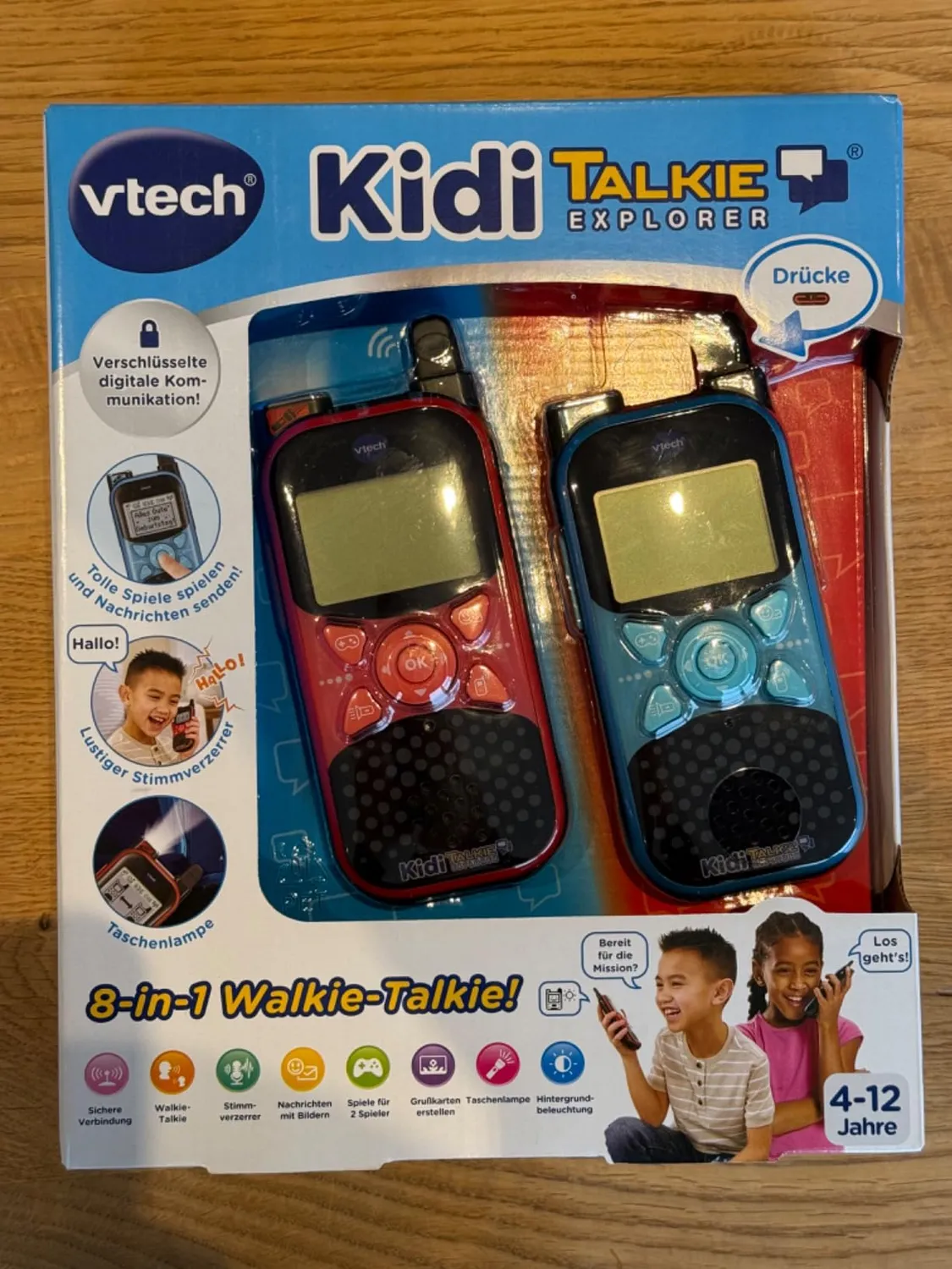 VTech KidiTalkie Explorer Walkie-Talkie 2er-Set mit Taschenlampe