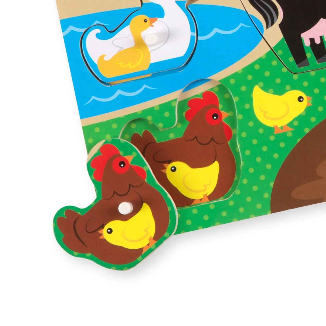 Melissa & Doug Farm Steckpuzzle Holz 8 Teile Bauernhof