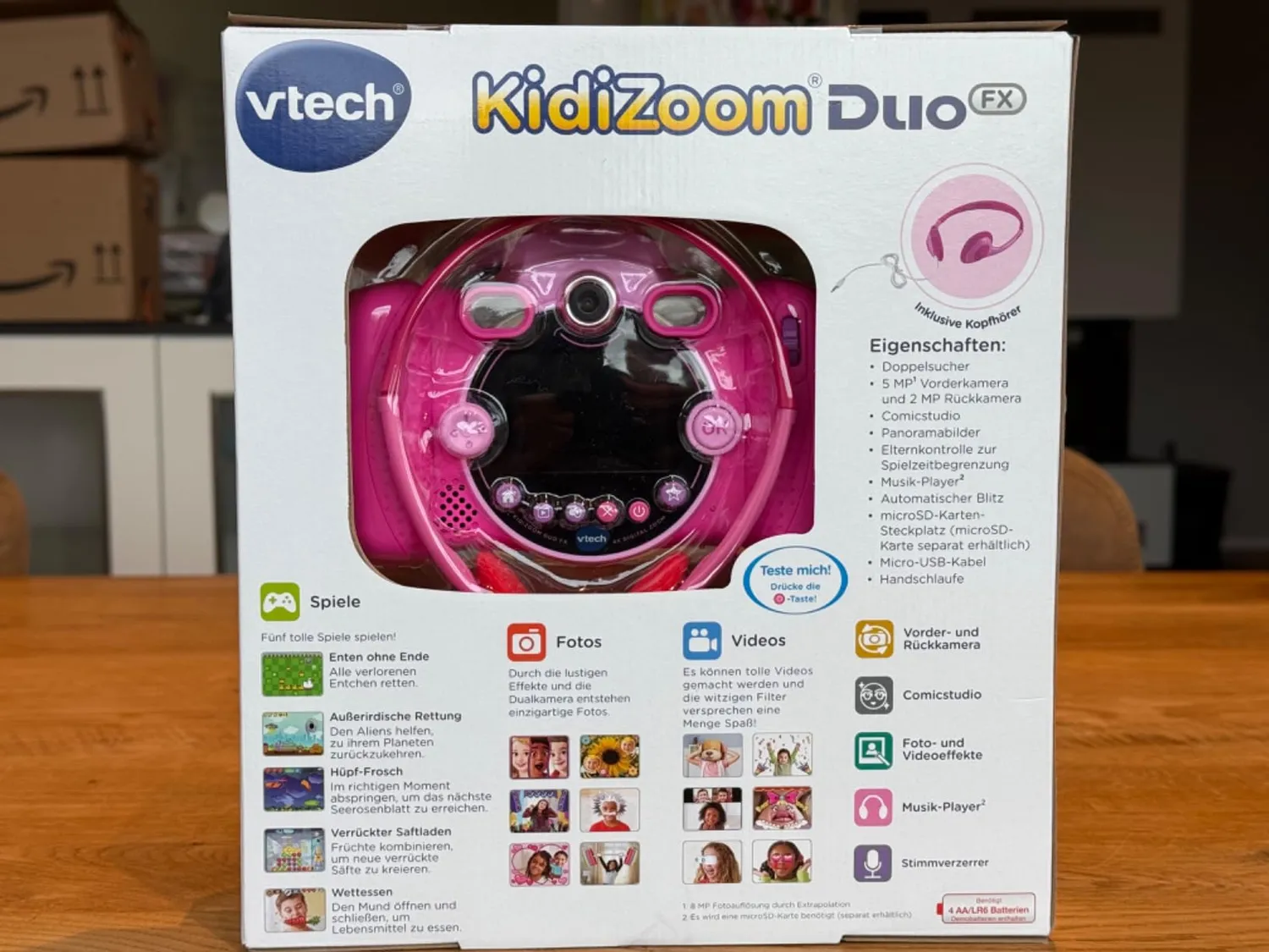 VTech KidiZoom Duo FX Kinderkamera Pink Doppel-Objektiv 5 MP