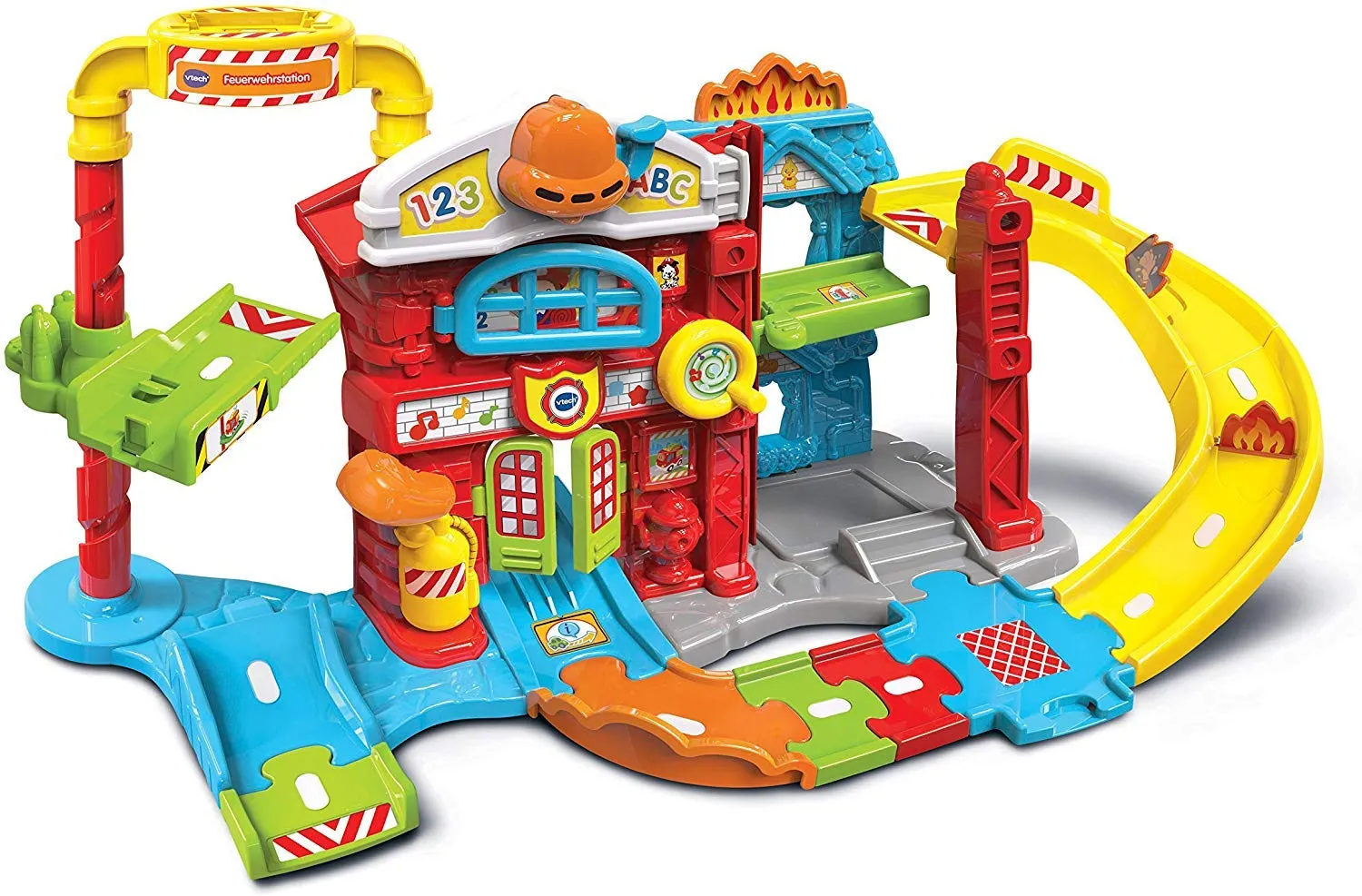VTech Tut Tut Baby Flitzer Feuerwehrstation mit Auto Lieder