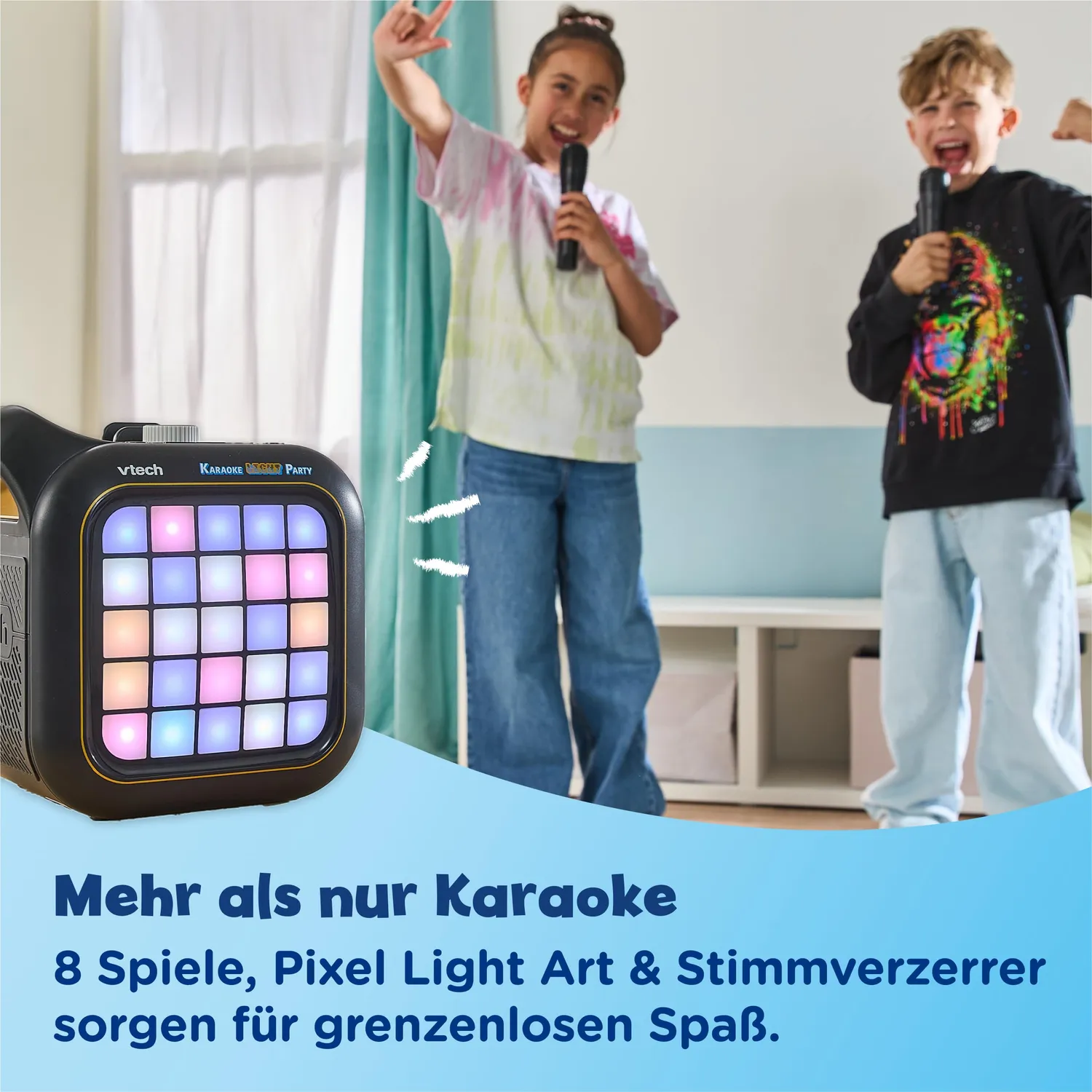 VTech Karaoke Light Party Bluetooth 2 Mikrofone Kinder