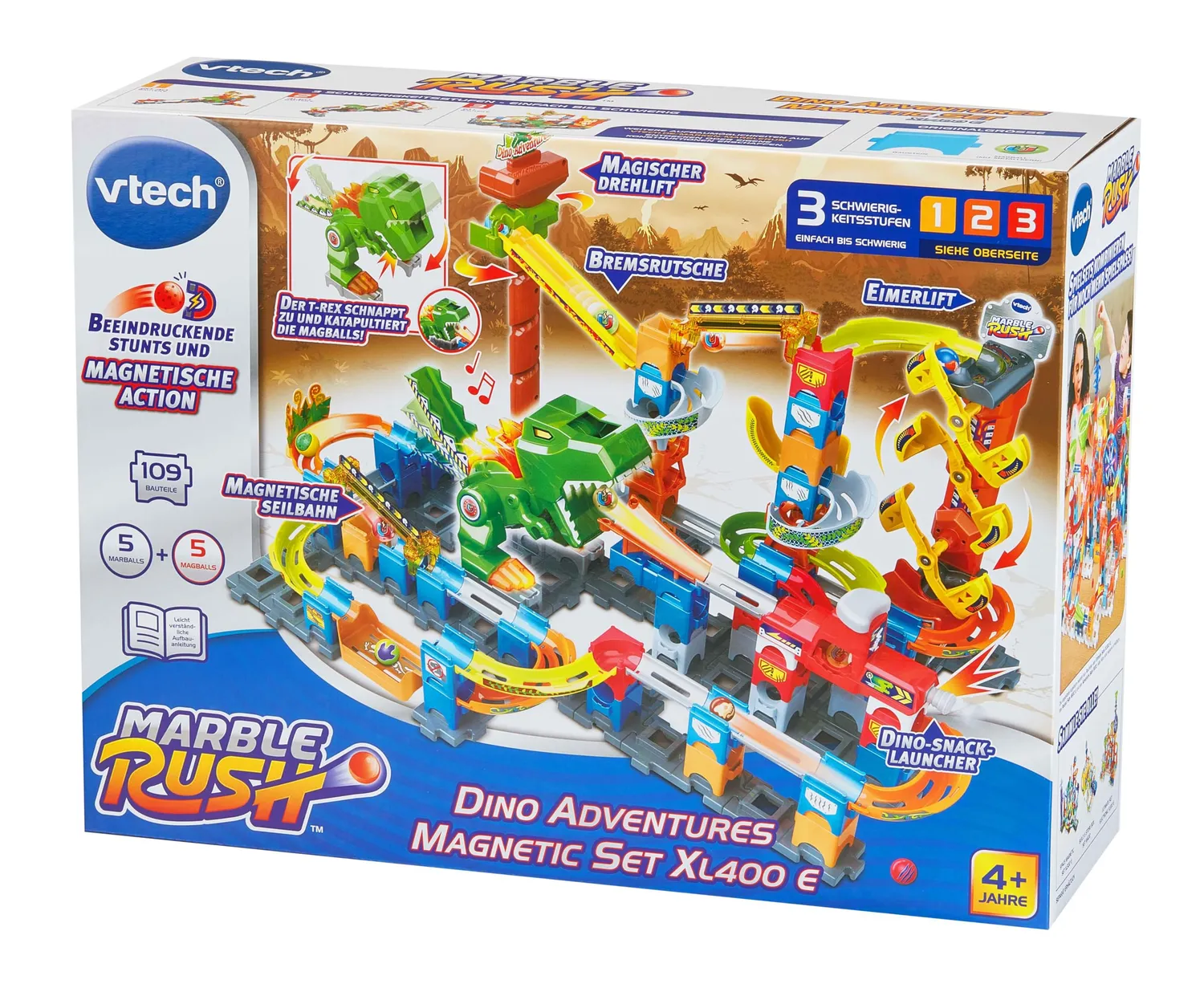 VTech Marble Rush Dino Adventures XL400 Murmelbahn 109-tlg.