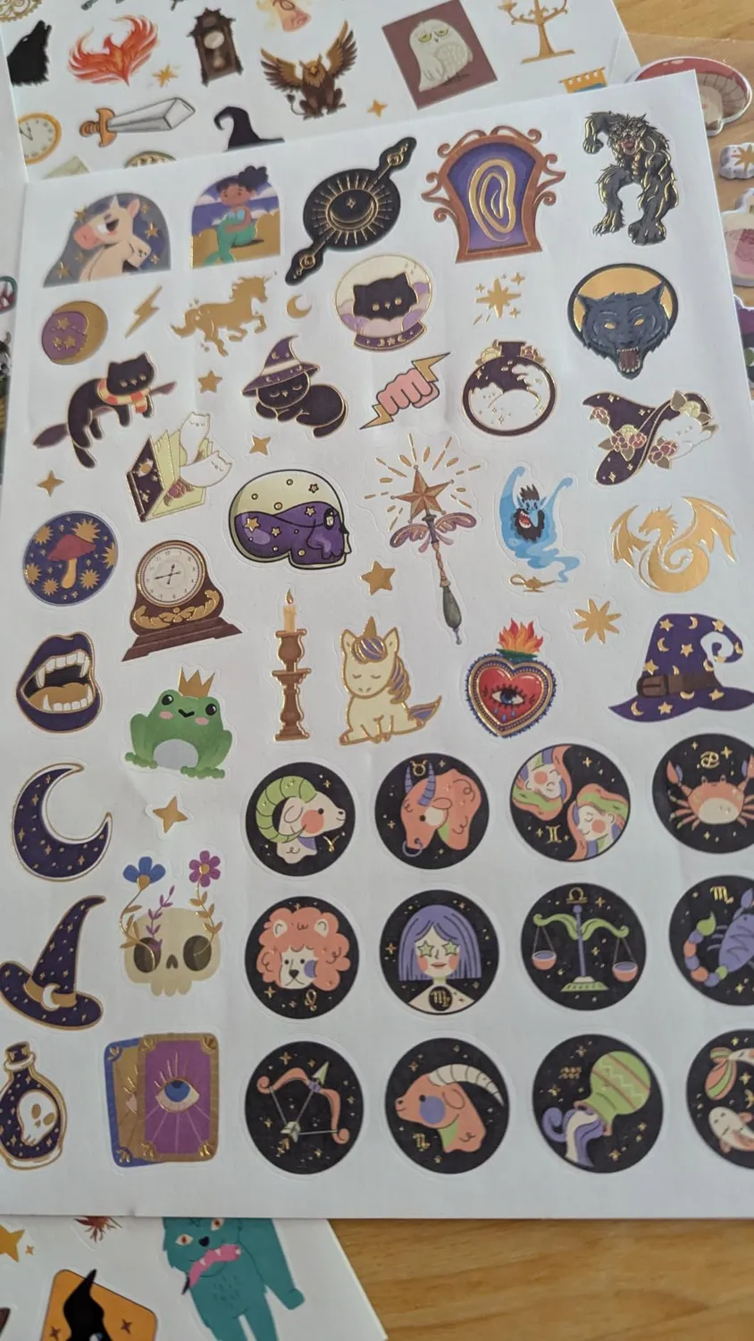 Buki France FK020 Stickertasche 200 Märchen A5 Gold