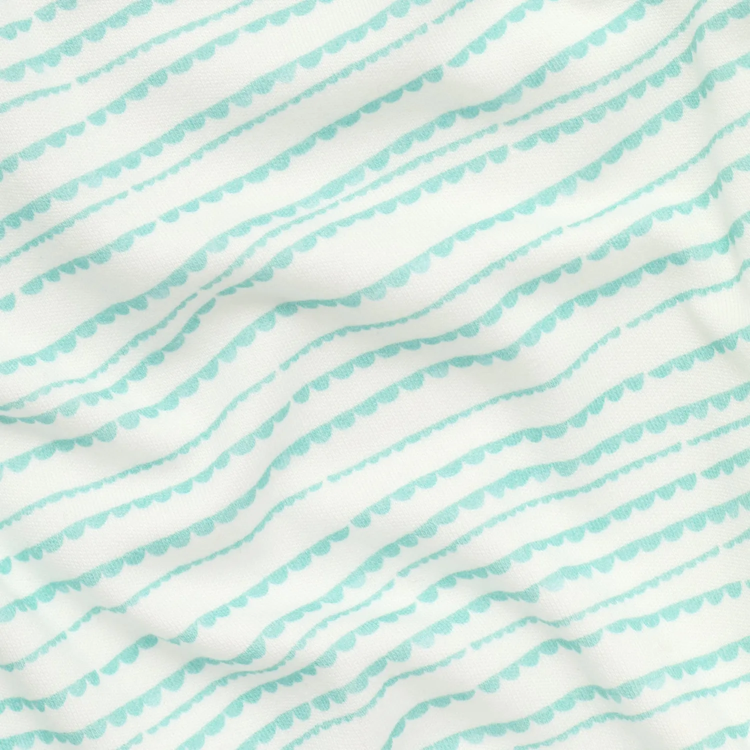 MORI Lovevery Scallop Striped Strampler 0-3 Monate Bambus
