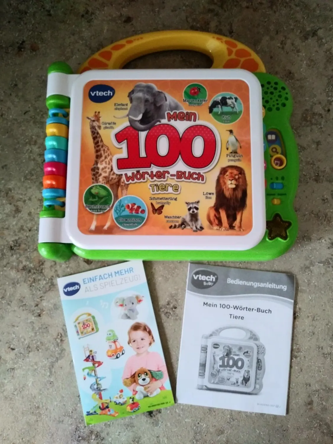 VTech Mein 100-Wörter-Buch Tiere 80-609544 Bilderbuch zweisprachig