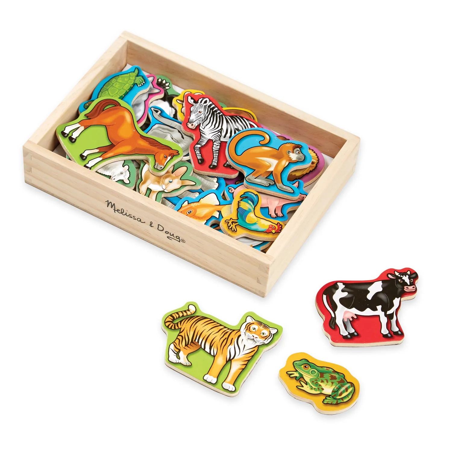 Melissa & Doug Tier Magnete Holz 20-teilig