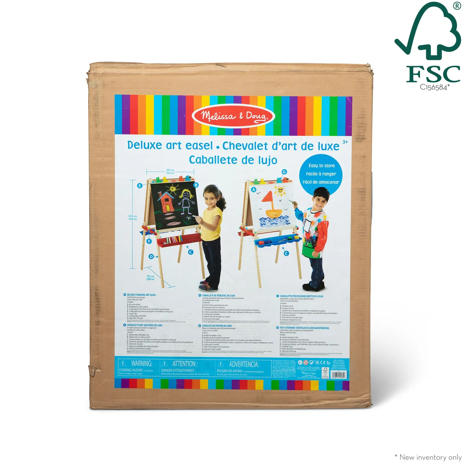 Melissa & Doug Deluxe Wooden Staffelei Holz Tafel 3-8 Jahre
