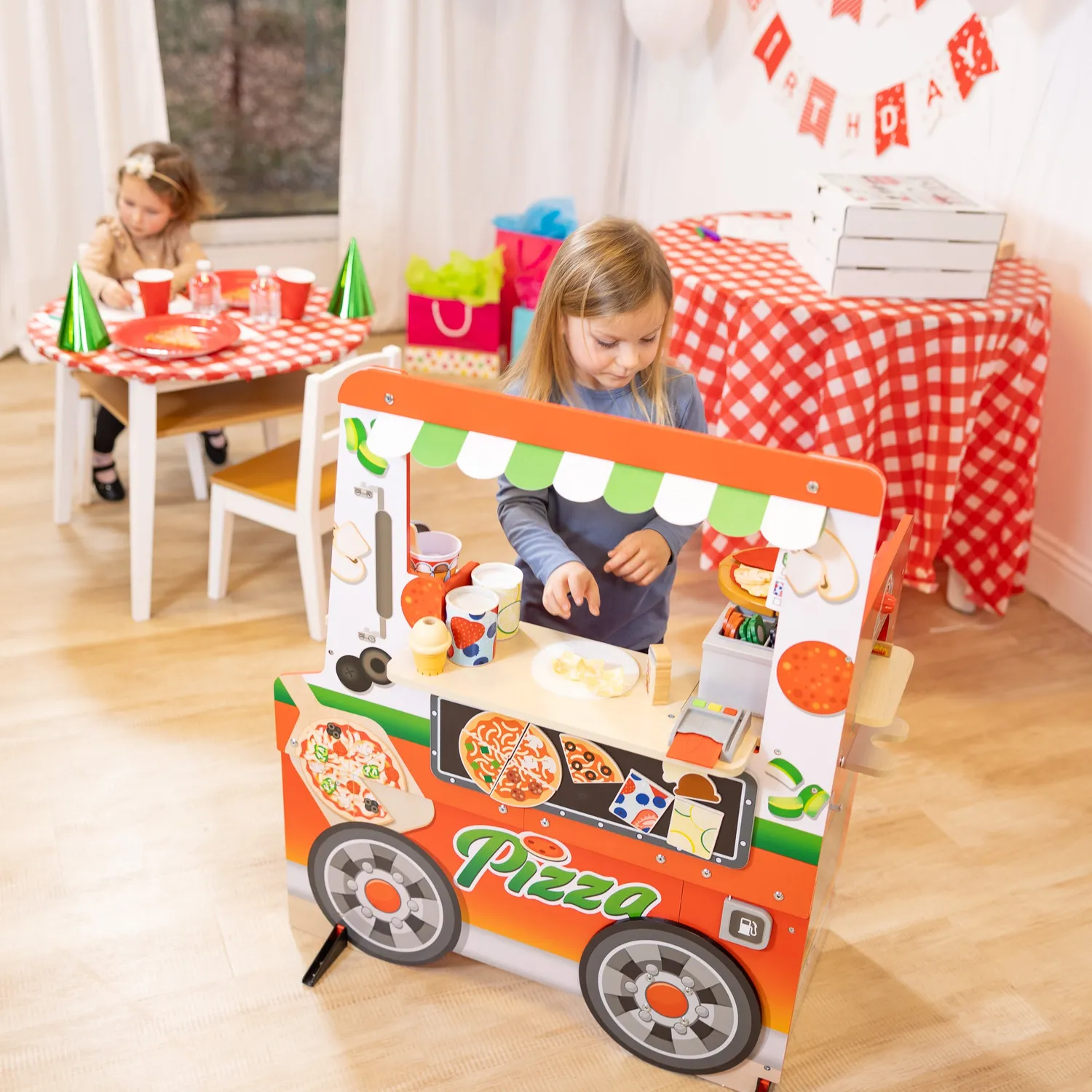 Melissa & Doug Pizza Food Truck Spielcenter Holz Ofen