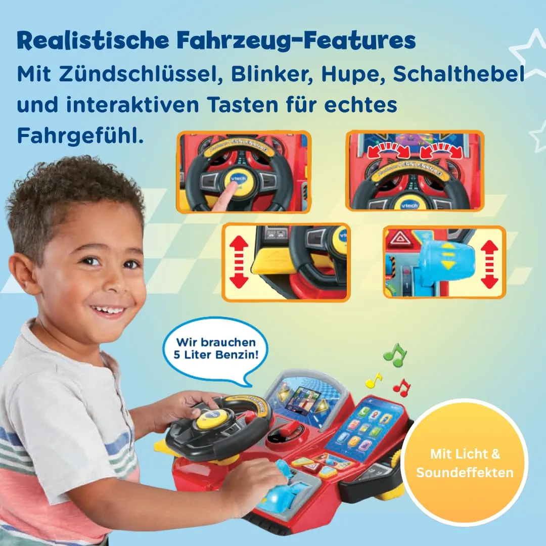 VTech Abenteuer Lernlenkrad LCD-Steuer 3-7 Jahre