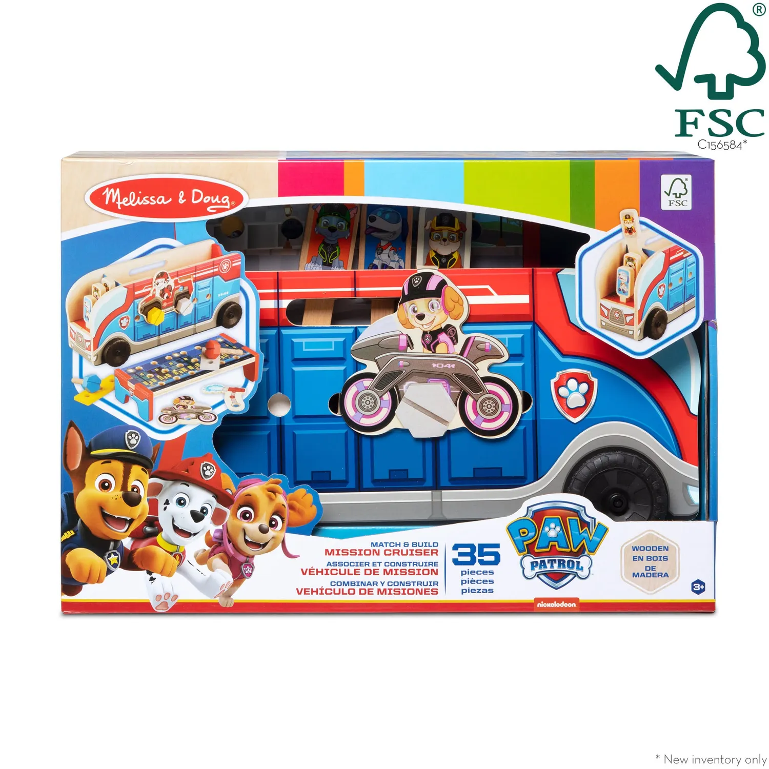Melissa & Doug PAW Patrol Match Build Mission Cruiser Holz