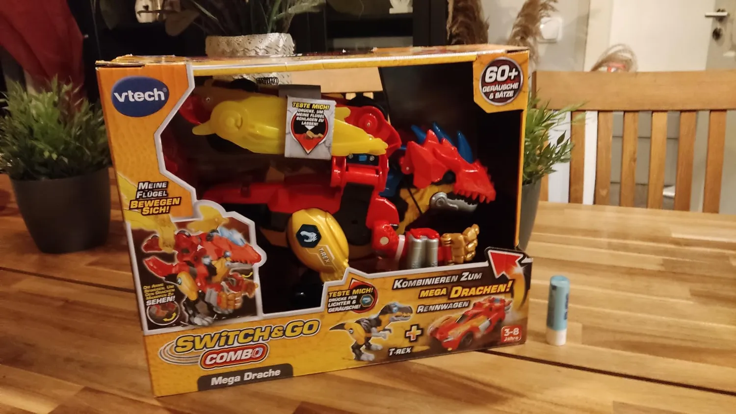 VTech Switch & Go Dinos Combo Mega Drache 2-in-1 T-Rex Auto 3-8