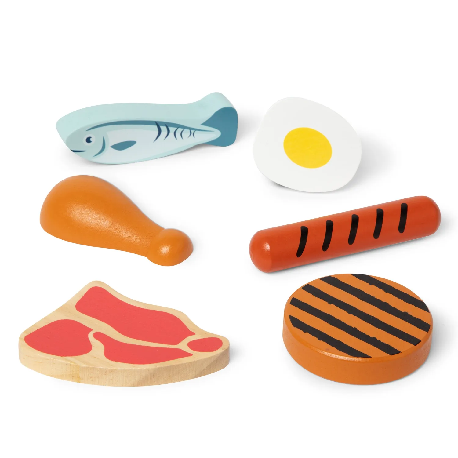 Melissa & Doug Food Groups Spielessen Protein Holz 6-teilig
