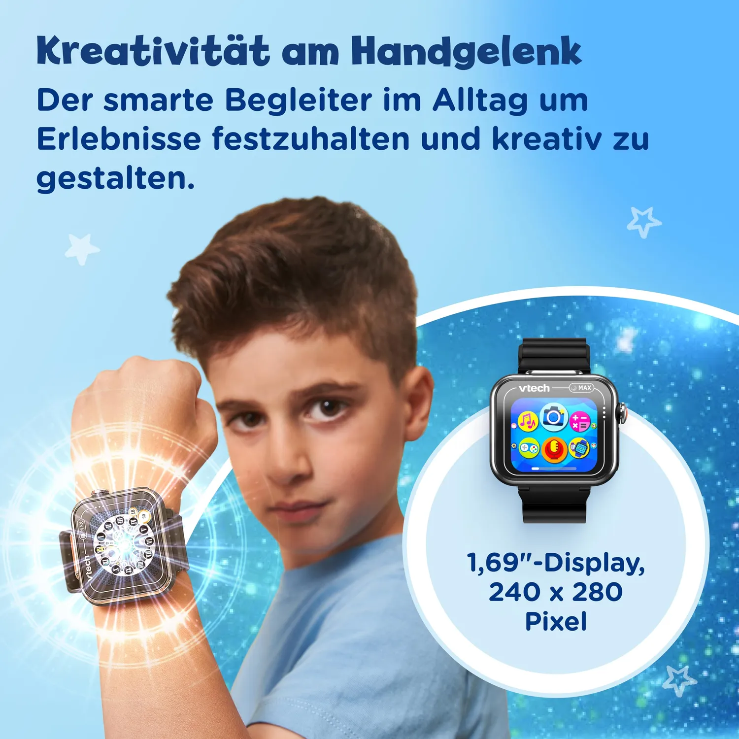 VTech KidiZoom Smart Watch MAX Kinderuhr Schwarz Dualkamera