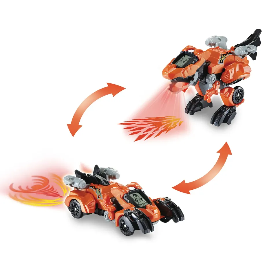 VTech Switch and Go Dinos Fire-T-Rex Dino-Auto mit Lichtprojektion