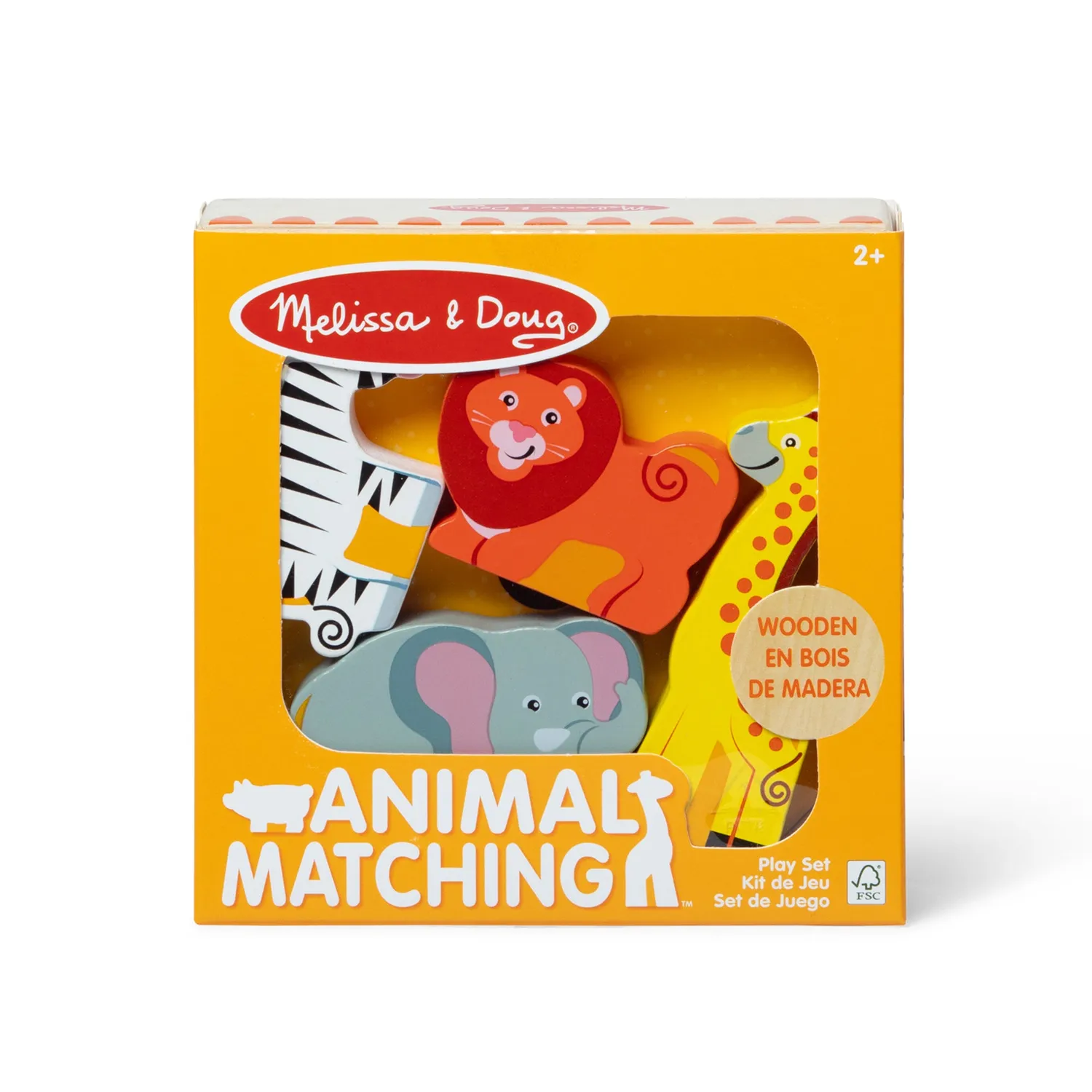 Melissa & Doug Safari Tierpuzzle Holz 4 Tiere Kiste
