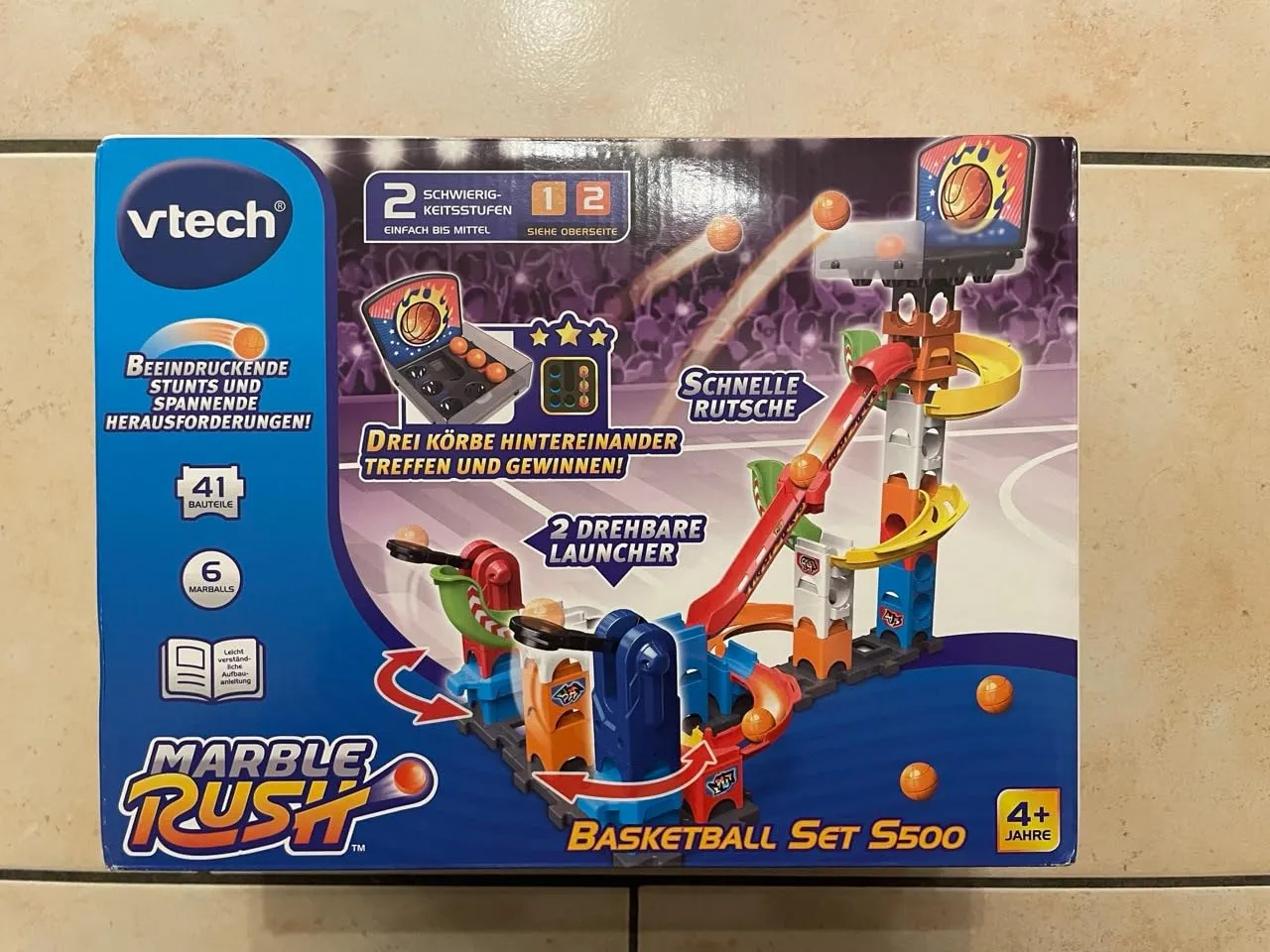VTech Marble Rush Basketball S500 Kugelbahn 41 Teile Werfen