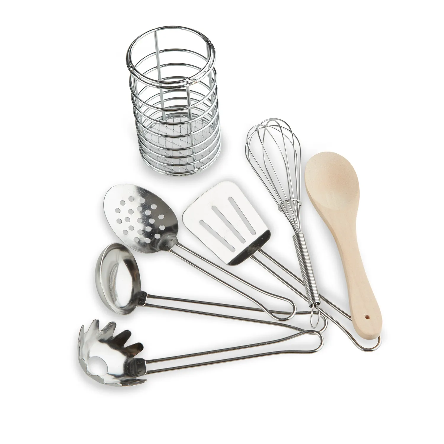 Melissa & Doug Stir & Serve Kochutensilien 7-teilig Edelstahl