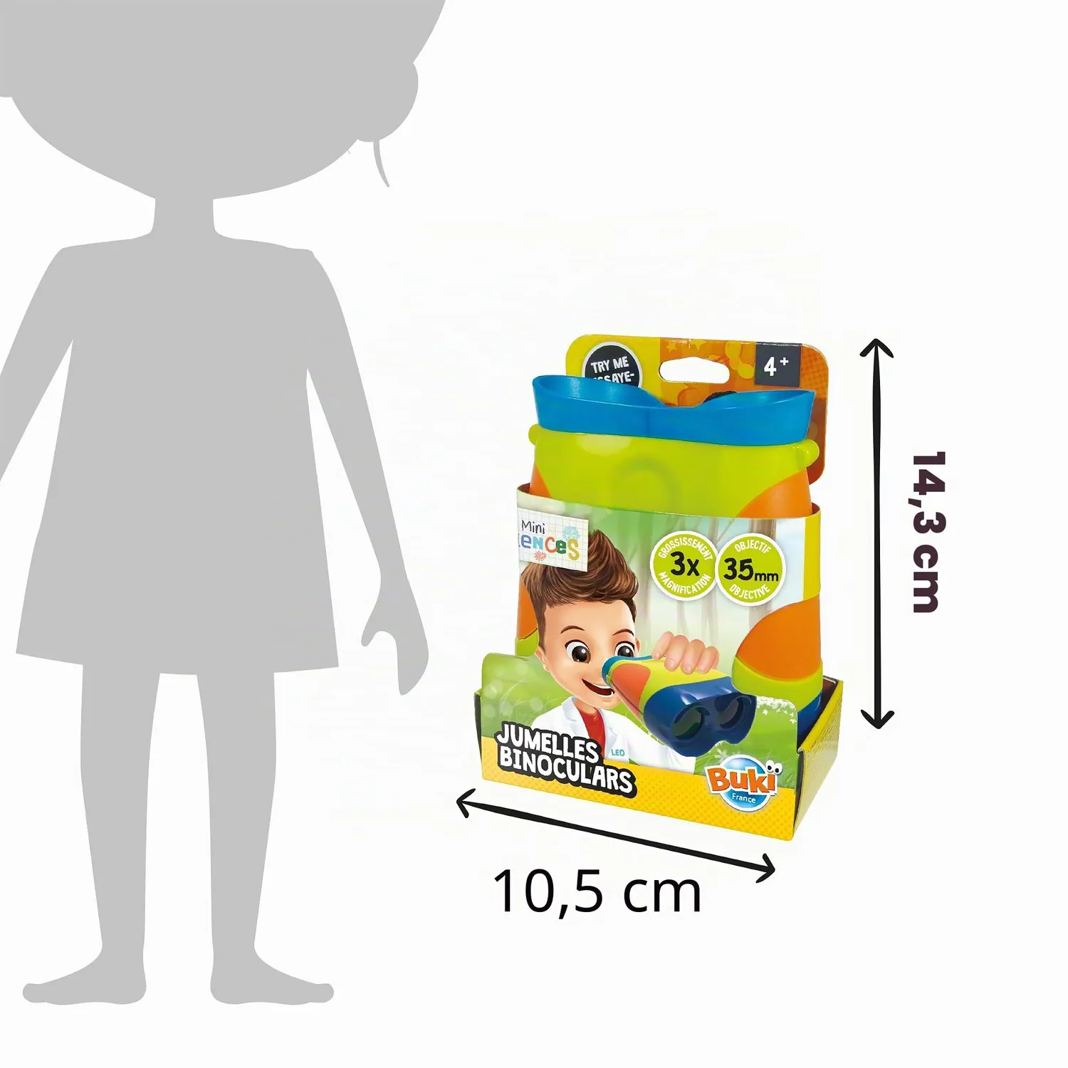 Buki Mini Sciences 9001 Fernglas 3x35 Kinderfernglas ab 4 Jahre