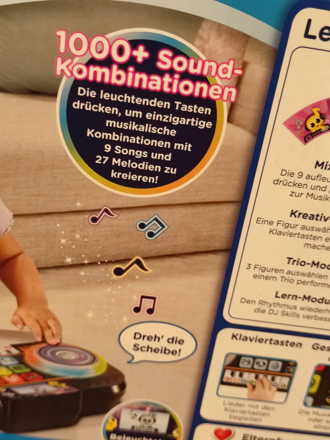VTech Mini-Mischpult DJ-Pult Turntable für Kinder 3-7