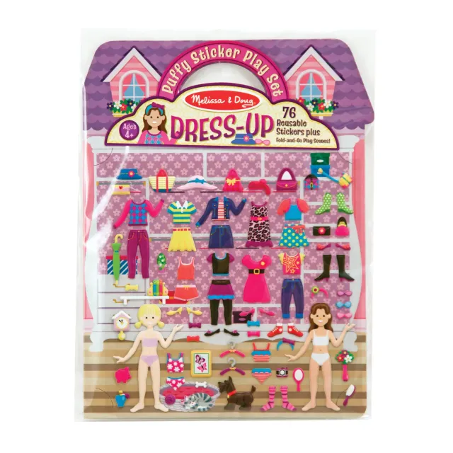 Melissa & Doug Puffy Sticker Dress-Up Stickerbuch 76 wiederverwendbar