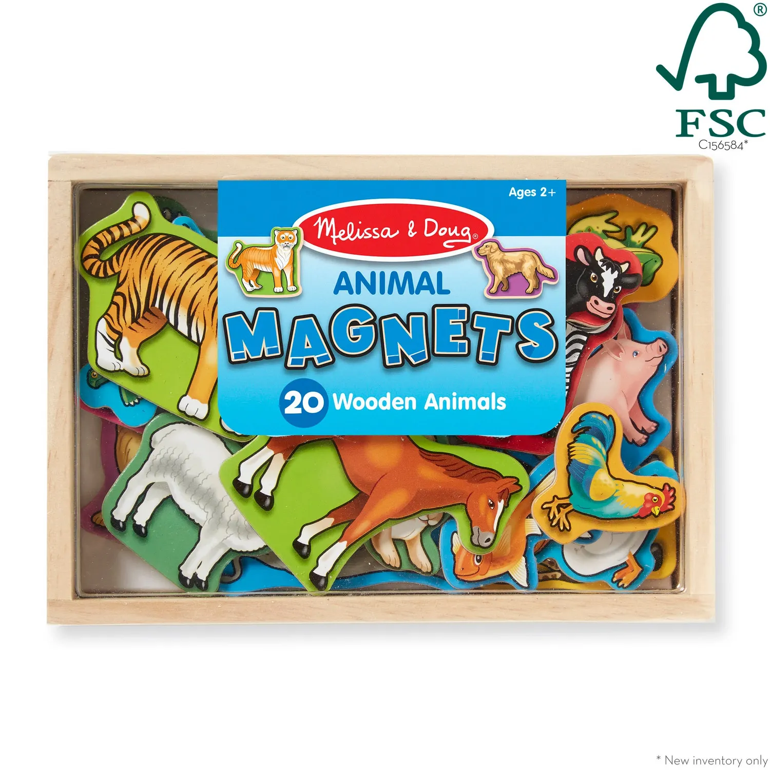 Melissa & Doug Tier Magnete Holz 20-teilig