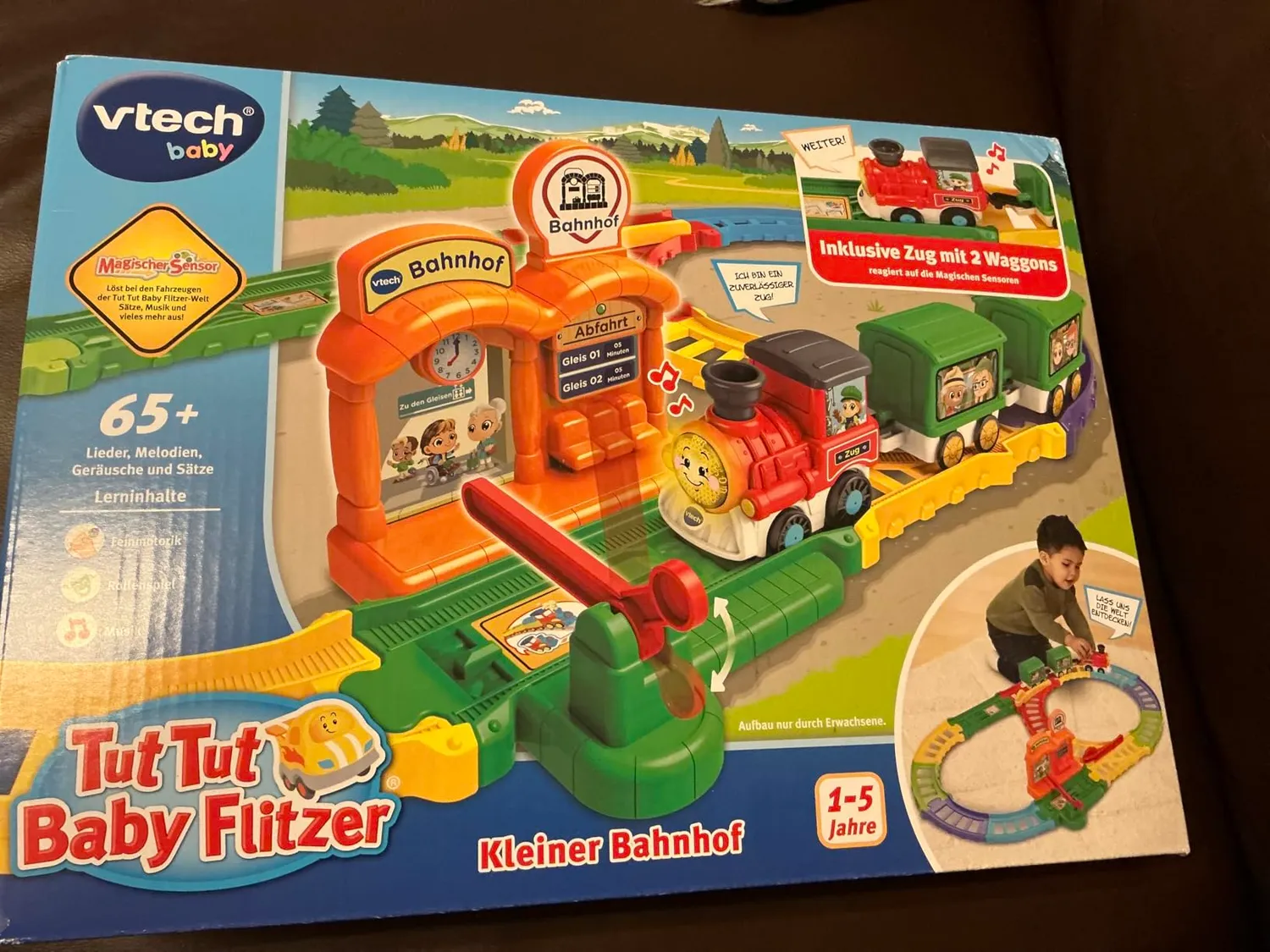 VTech Tut Tut Baby Flitzer Bahnhof Spielset mit Zug + Waggons