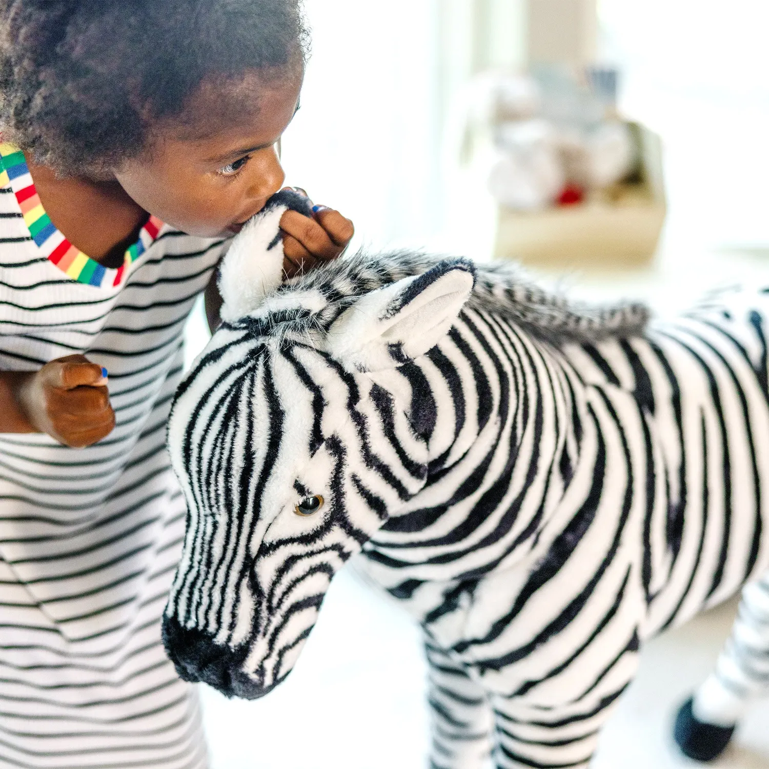Melissa & Doug Zebra Plüschtier stehend riesig ab 3 Jahre