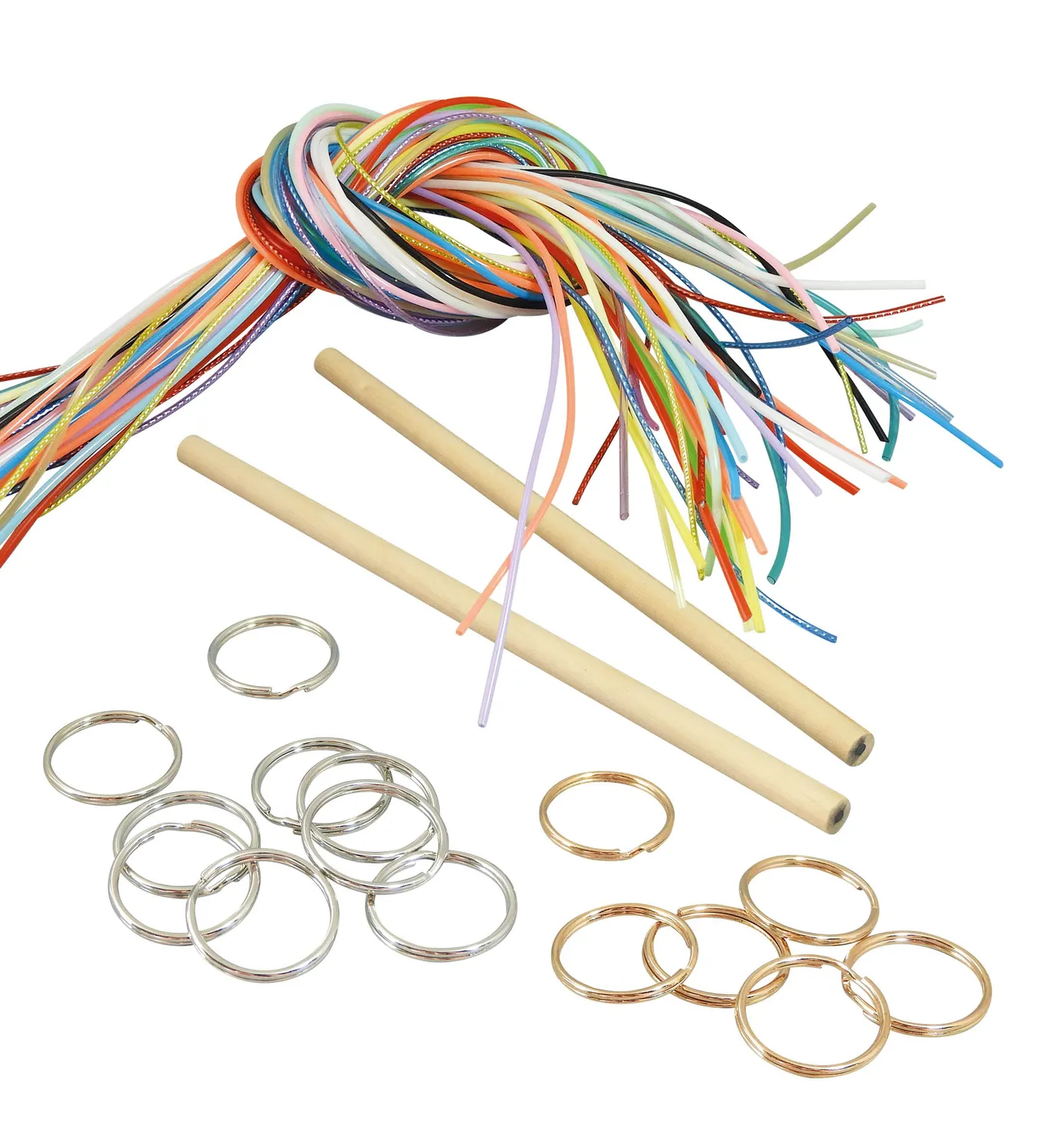 Buki France FK002 Scoubidous Set 55 Bänder Glitzer