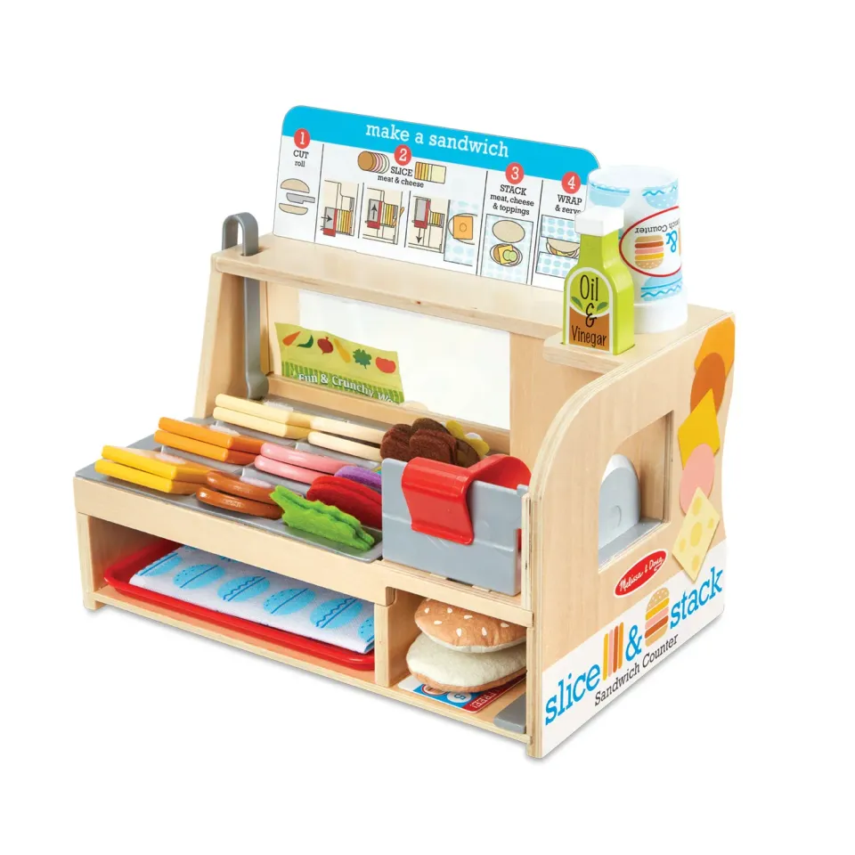 Melissa & Doug Slice & Stack Sandwich Counter 52-tlg Holz