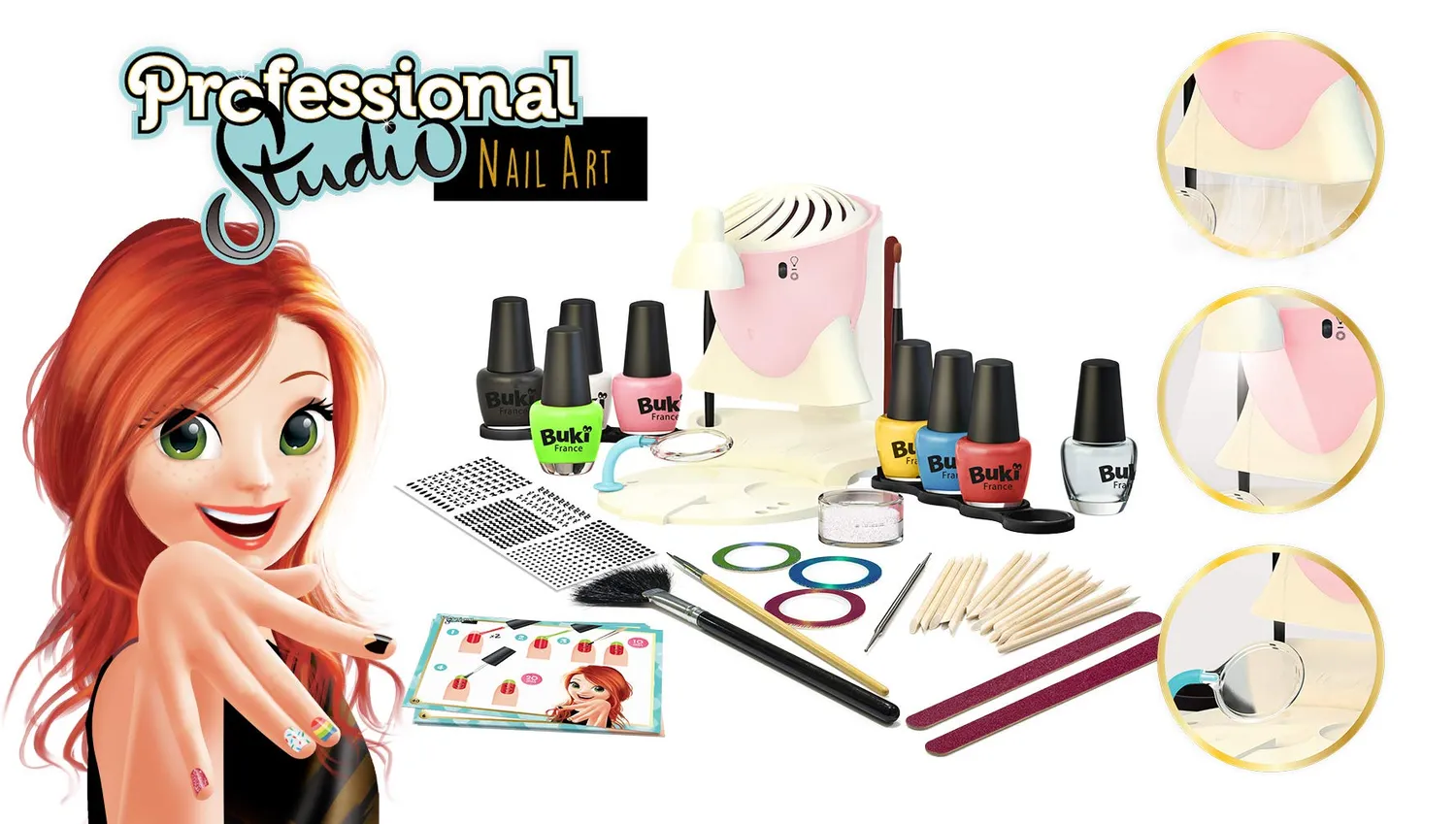 Buki 5404 Professional Studio Nail Art mit 8 Lacken