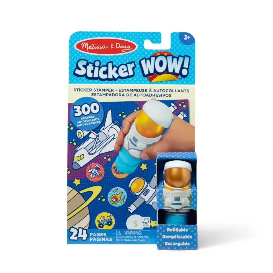 Melissa & Doug Sticker WOW Astronaut Stickerheft Stempel