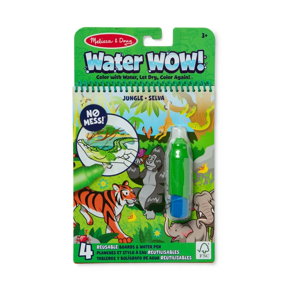 Melissa & Doug Water Wow Malbuch Wasser Dschungel 4 Seiten