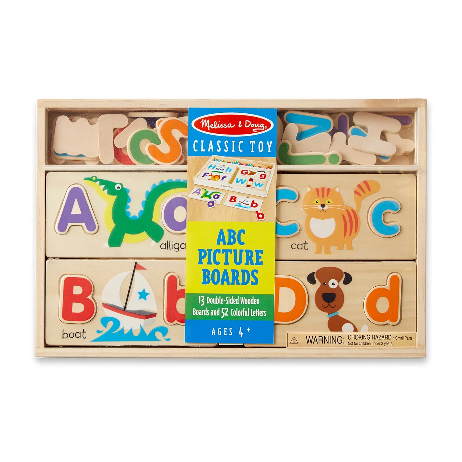 Melissa & Doug ABC Picture Boards Lerntafeln Holz Buchstaben