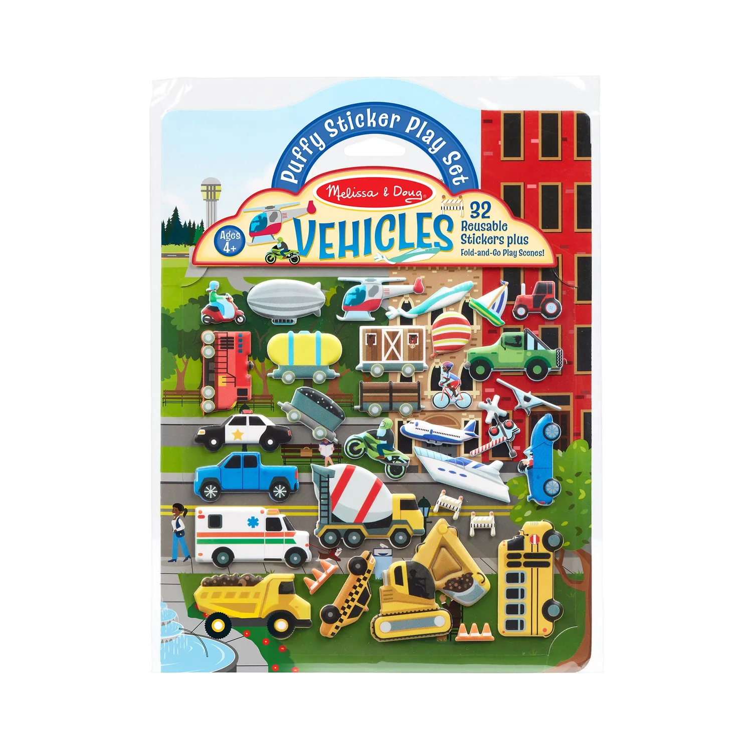 Melissa & Doug Puffy Sticker Vehicles Sticker-Set 32 Sticker