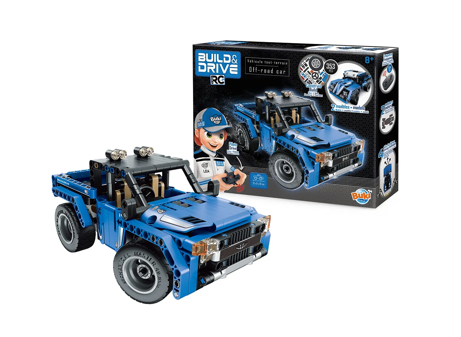Buki France 8019 4x4 Bausatz Fernauto 2 Modelle